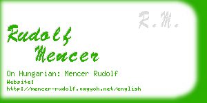 rudolf mencer business card